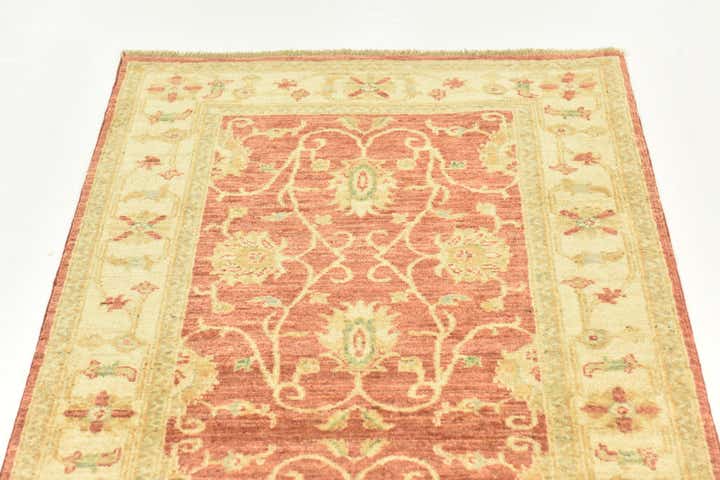 2' 8 x 9' 6 Hand Knotted Peshawar Ziegler Runner Rug