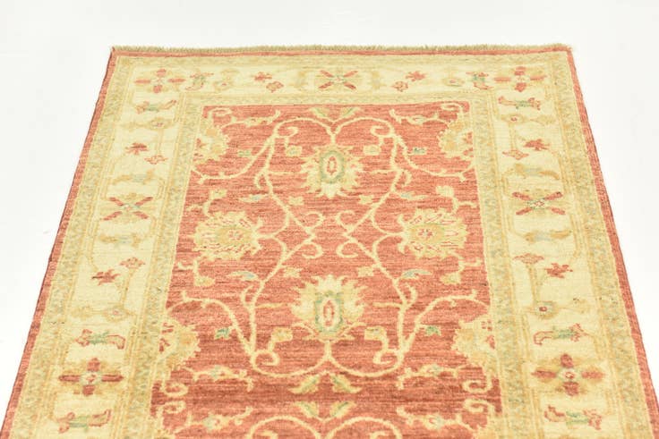 Detail image of 2' 8 x 9' 6 Hand Knotted Peshawar Ziegler Runner Rug