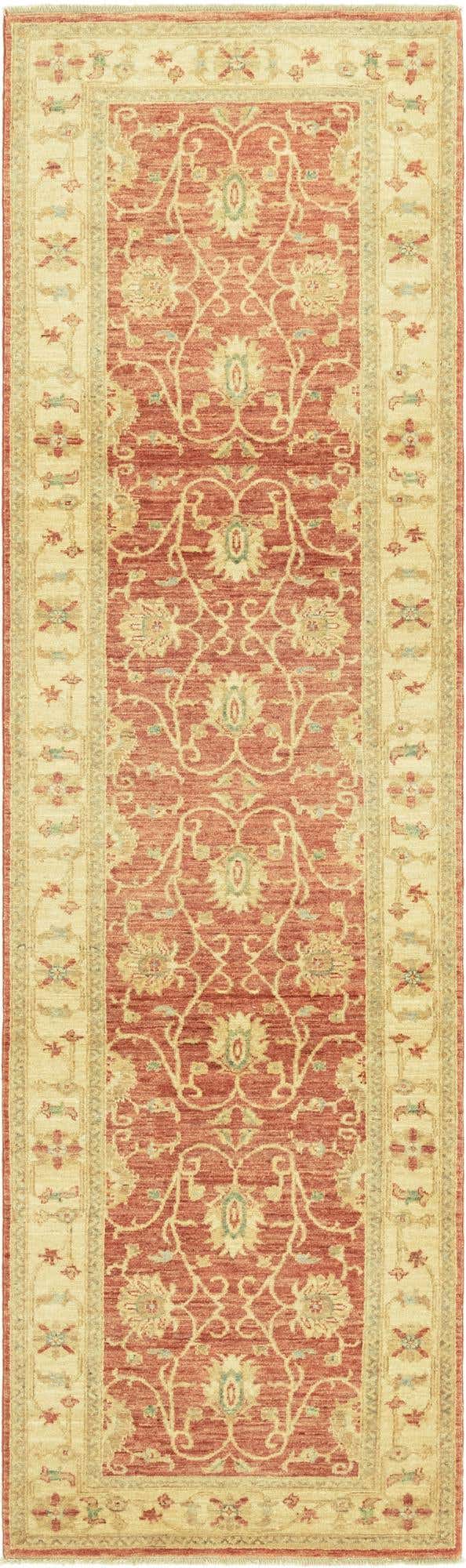 2' 8 x 9' 6 Hand Knotted Peshawar Ziegler Runner Rug