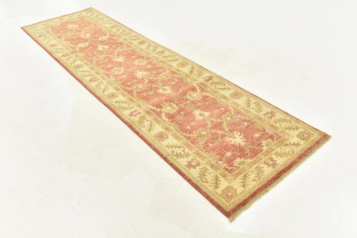 Detail image of 2' 8 x 9' 8 Hand Knotted Peshawar Ziegler Runner Rug
