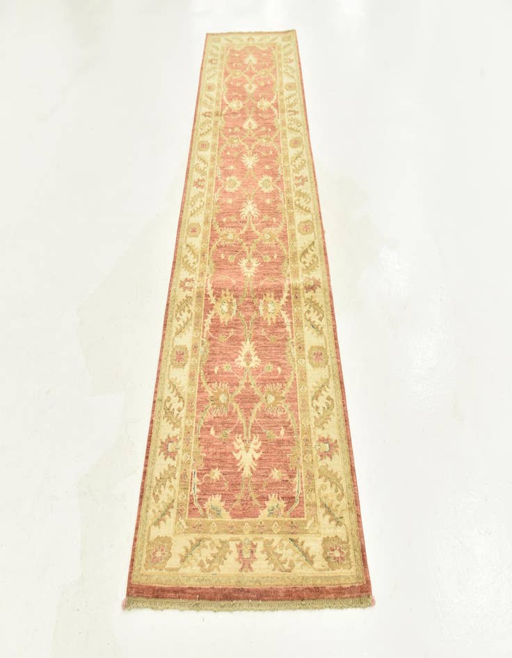 Detail image of 2' 8 x 9' 8 Hand Knotted Peshawar Ziegler Runner Rug