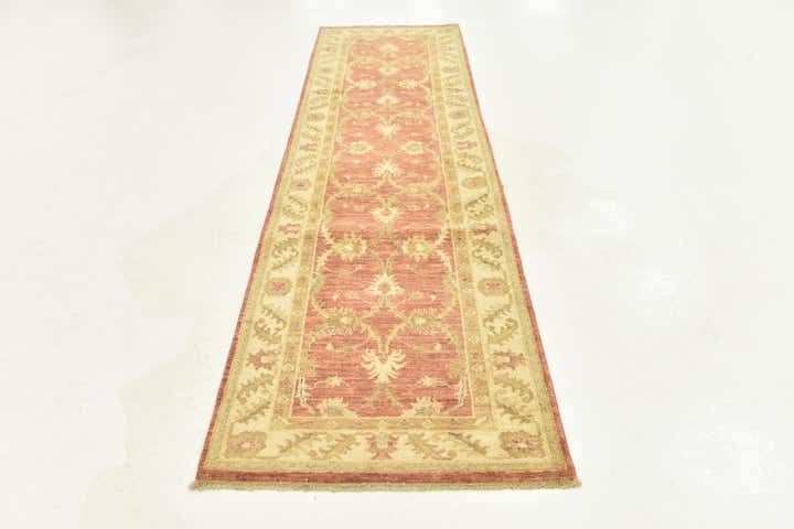 2' 8 x 9' 8 Hand Knotted Peshawar Ziegler Runner Rug