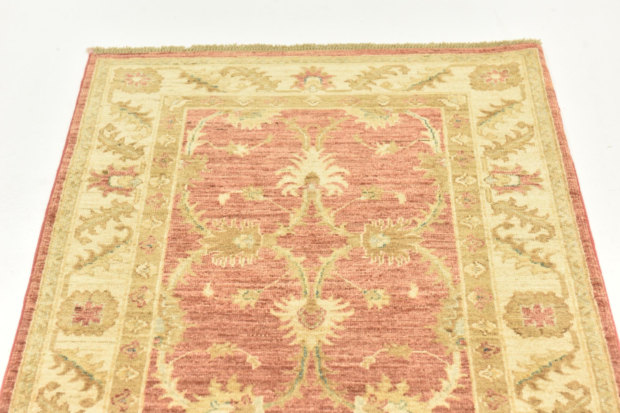 2' 8 x 9' 8 Hand Knotted Peshawar Ziegler Runner Rug