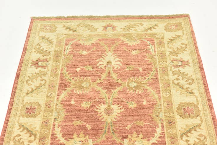 Detail image of 2' 8 x 9' 8 Hand Knotted Peshawar Ziegler Runner Rug