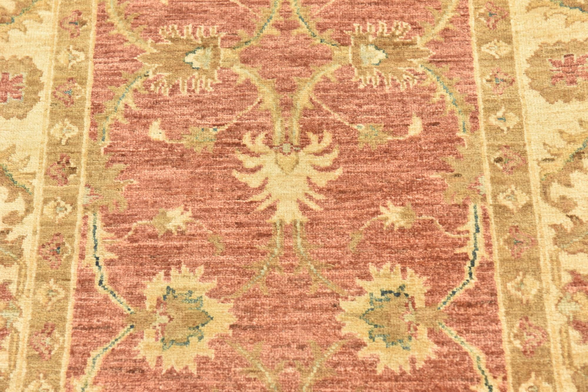 2' 8 x 9' 8 Hand Knotted Peshawar Ziegler Runner Rug