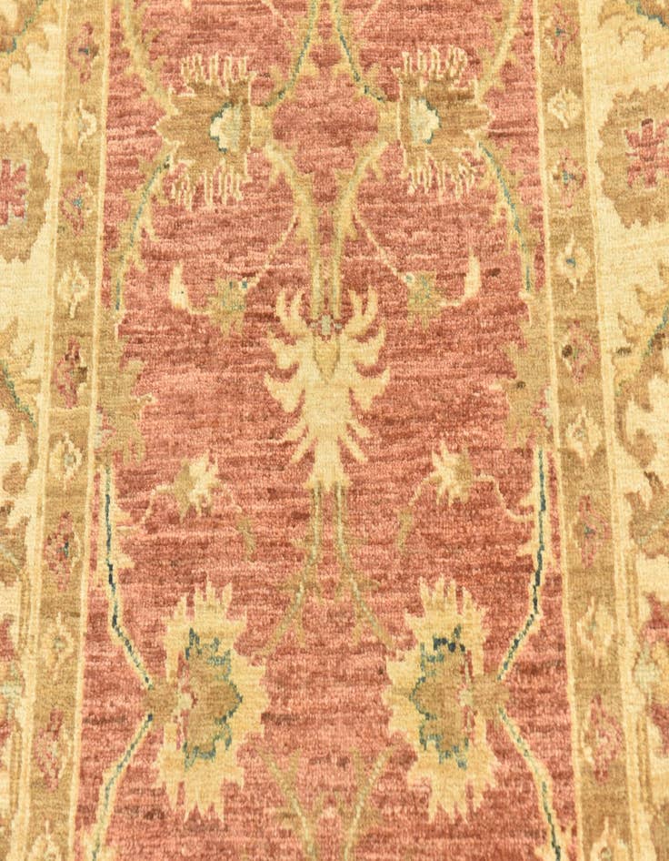 Detail image of 2' 8 x 9' 8 Hand Knotted Peshawar Ziegler Runner Rug