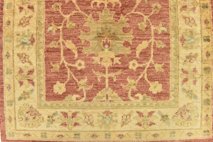 Detail image of 2' 8 x 10' 7 Hand Knotted Peshawar Ziegler Runner Rug