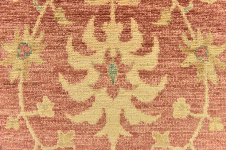 Detail image of 2' 8 x 10' 7 Hand Knotted Peshawar Ziegler Runner Rug