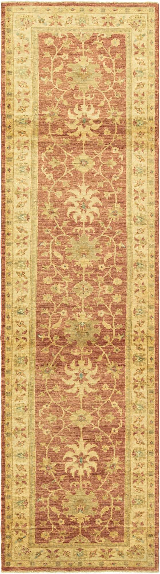 2' 8 x 10' 7 Hand Knotted Peshawar Ziegler Runner Rug