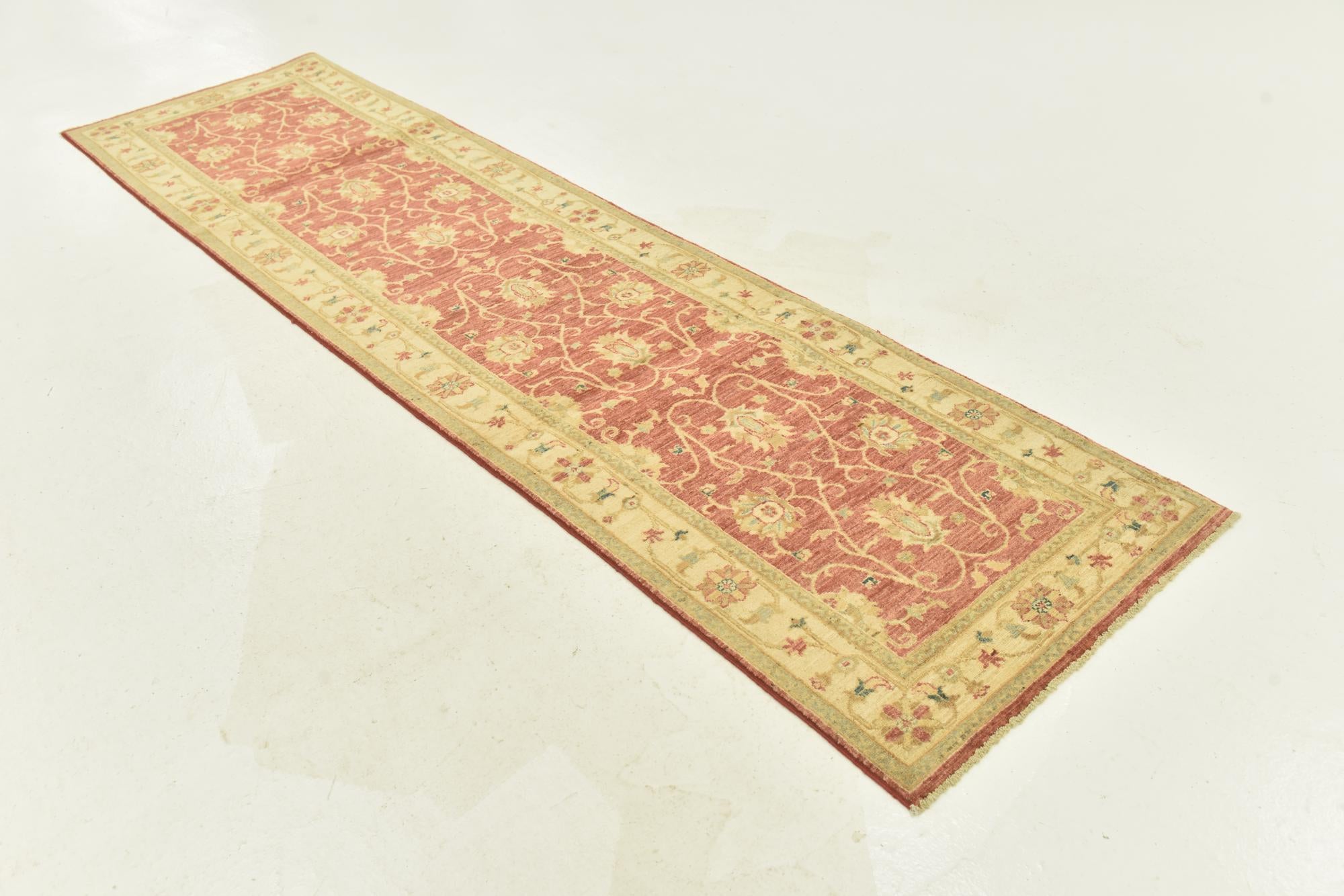 2' 7 x 9' 8 Hand Knotted Peshawar Ziegler Runner Rug