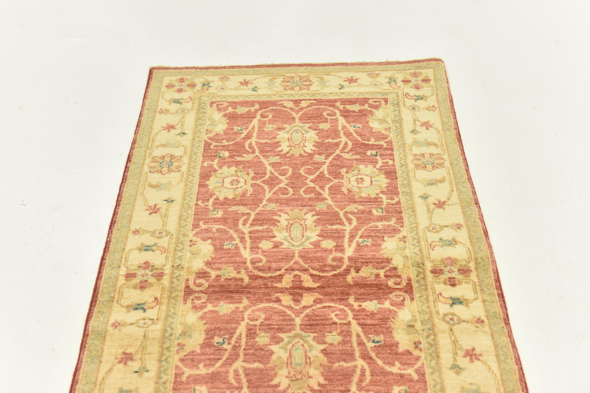 2' 7 x 9' 8 Hand Knotted Peshawar Ziegler Runner Rug