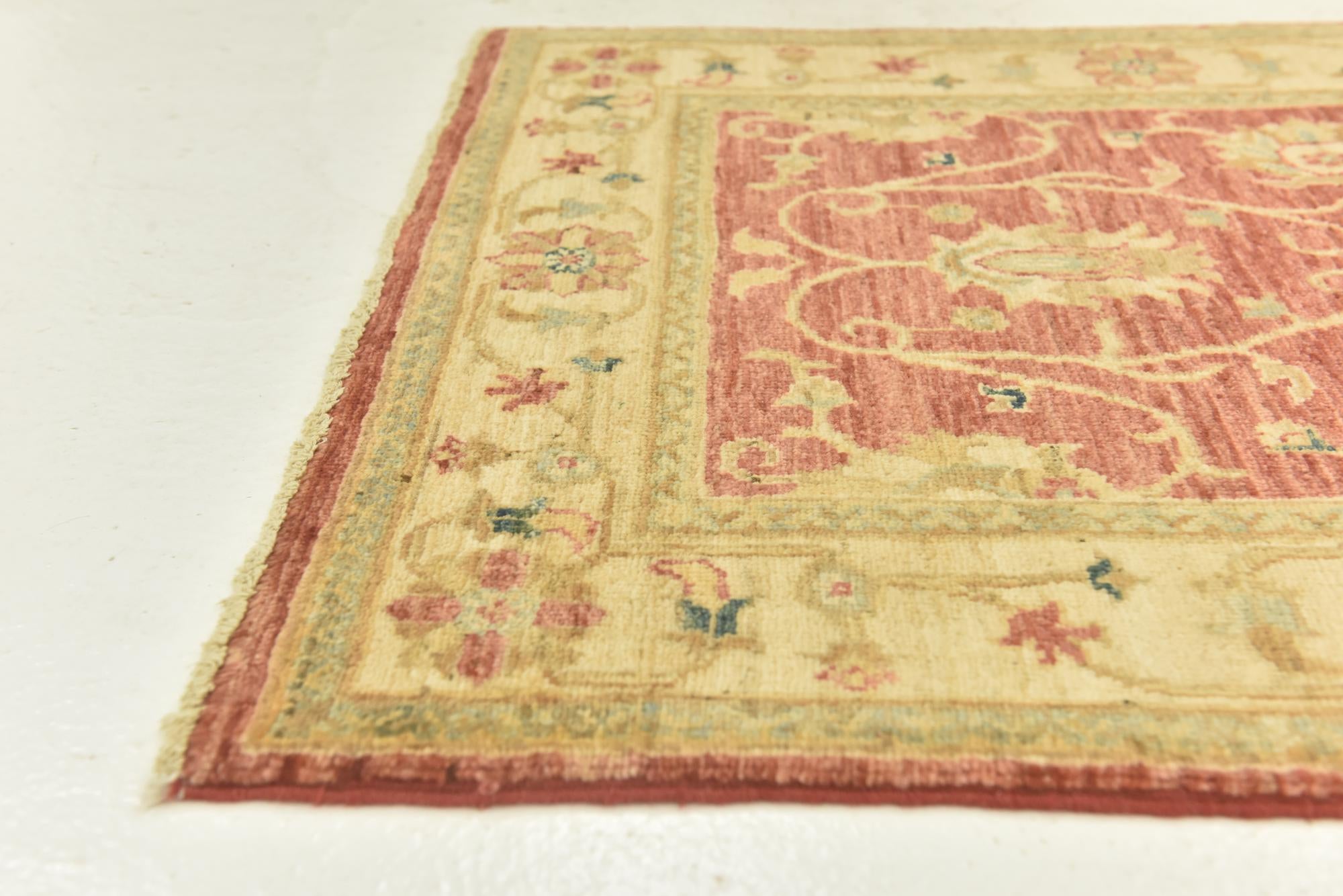 2' 7 x 9' 8 Hand Knotted Peshawar Ziegler Runner Rug