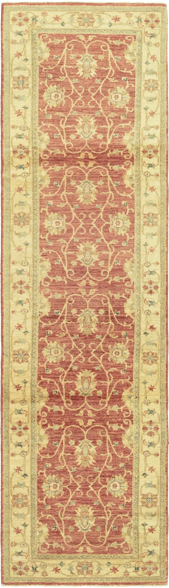 2' 7 x 9' 8 Hand Knotted Peshawar Ziegler Runner Rug