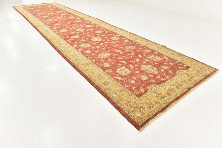 4' 10 x 19' 3 Hand Knotted Peshawar Ziegler Runner Rug