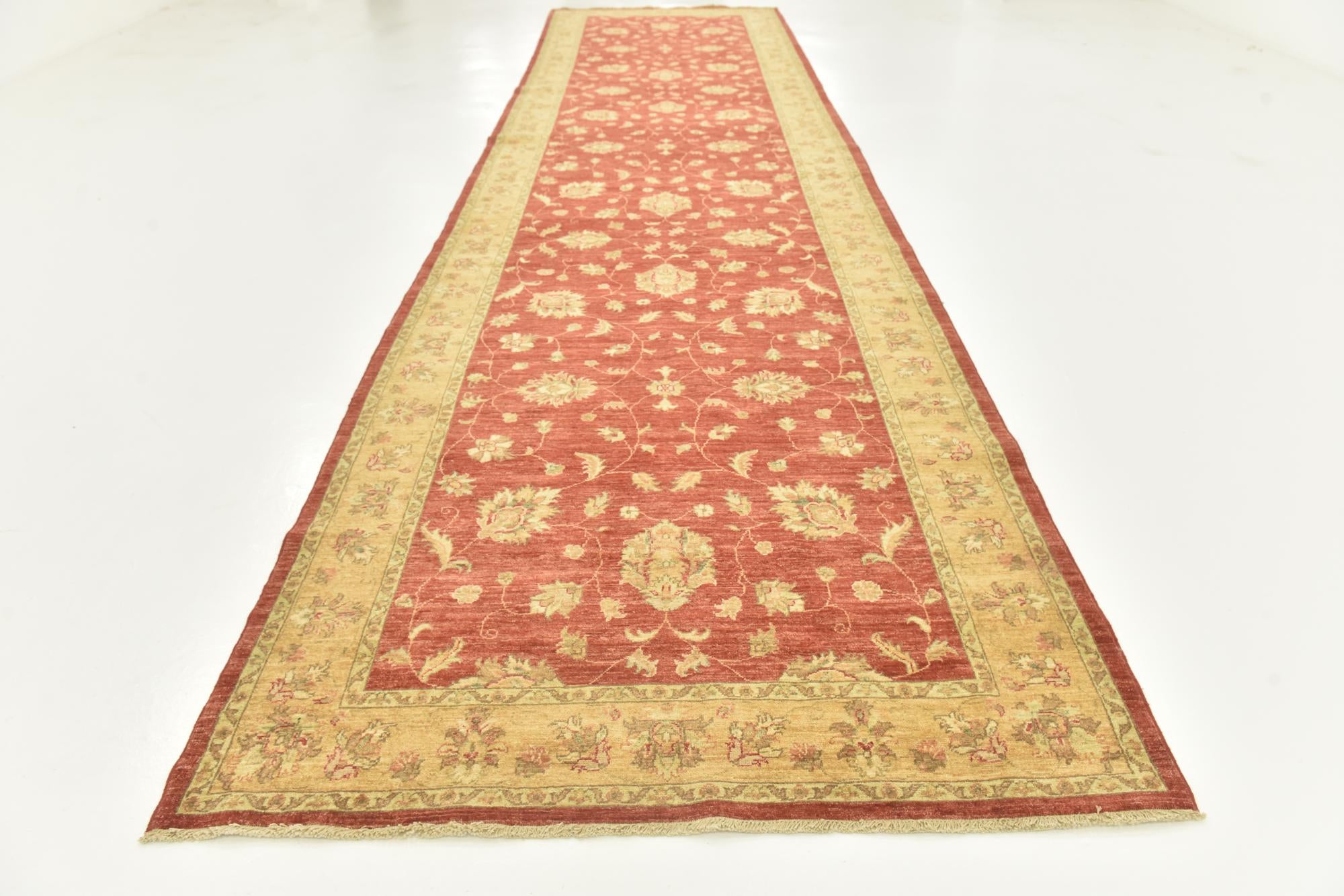 4' 10 x 19' 3 Hand Knotted Peshawar Ziegler Runner Rug