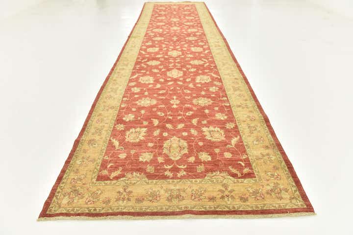 4' 10 x 19' 3 Hand Knotted Peshawar Ziegler Runner Rug