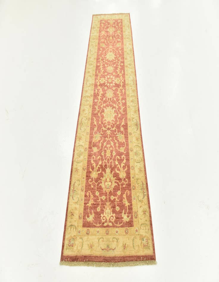 Detail image of 2' 7 x 8' 7  Hand Knotted Peshawar Ziegler Runner Rug