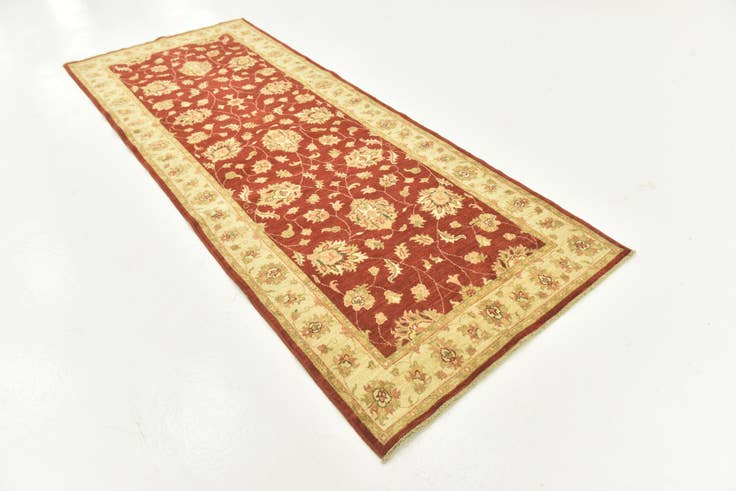 Detail image of 3' 9 x 9' 8 Hand Knotted Peshawar Ziegler Runner Rug