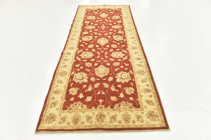 Detail image of 3' 9 x 9' 8 Hand Knotted Peshawar Ziegler Runner Rug