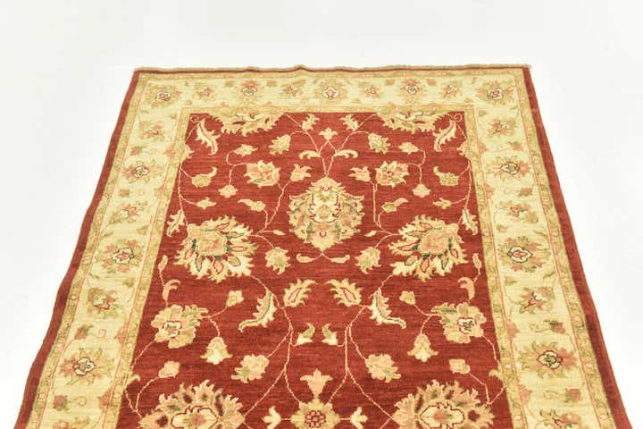 3' 9 x 9' 8 Hand Knotted Peshawar Ziegler Runner Rug