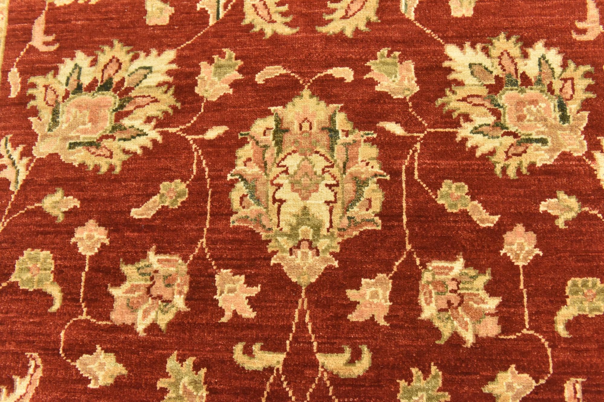 3' 9 x 9' 8 Hand Knotted Peshawar Ziegler Runner Rug