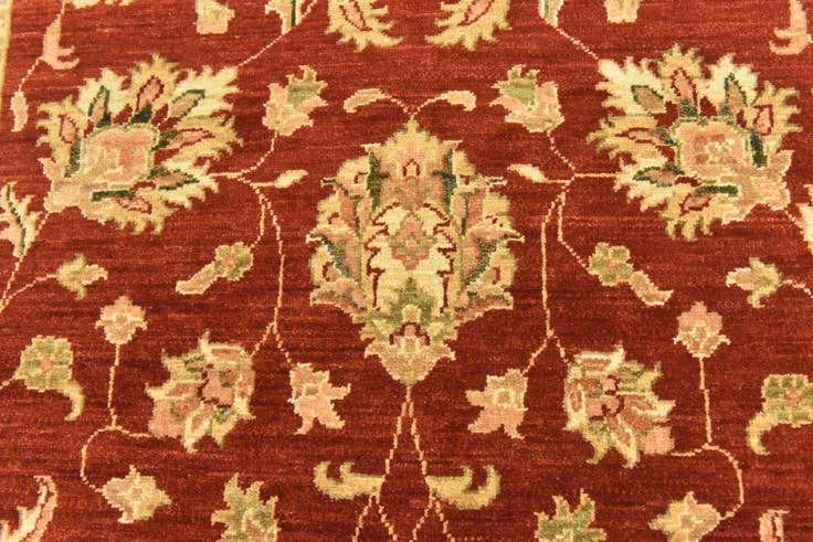 Detail image of 3' 9 x 9' 8 Hand Knotted Peshawar Ziegler Runner Rug