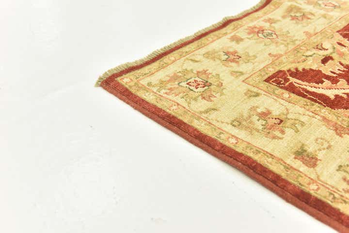 3' 9 x 9' 8 Hand Knotted Peshawar Ziegler Runner Rug