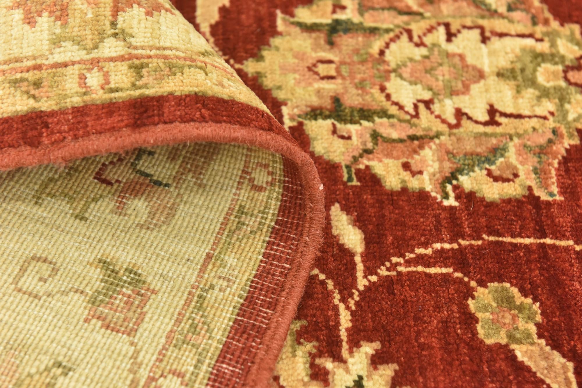 3' 9 x 9' 8 Hand Knotted Peshawar Ziegler Runner Rug