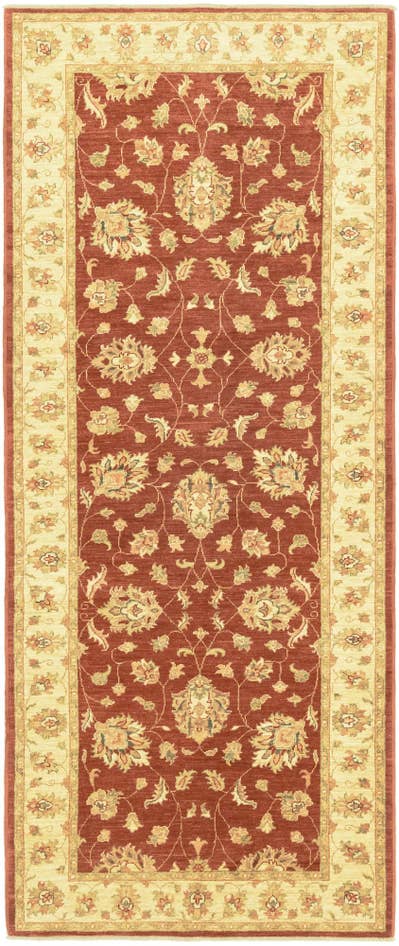Detail image of 3' 9 x 9' 8 Hand Knotted Peshawar Ziegler Runner Rug