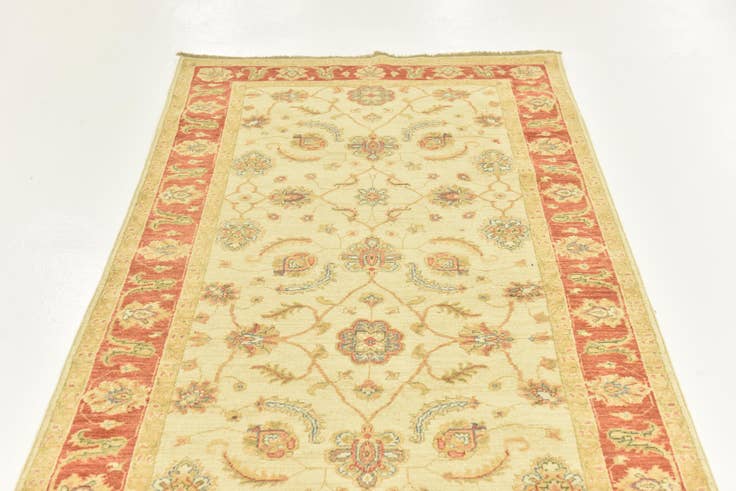 Detail image of 3' 10 x 17' 5 Hand Knotted Peshawar Ziegler Runner Rug