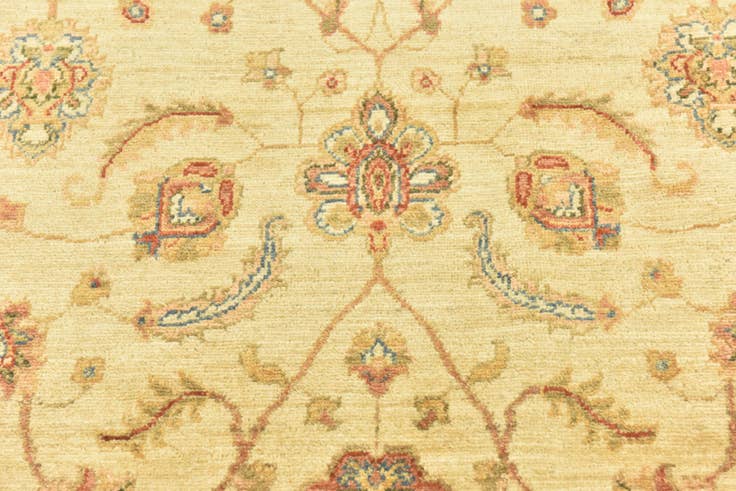 Detail image of 3' 10 x 17' 5 Hand Knotted Peshawar Ziegler Runner Rug