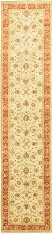 Detail image of 3' 10 x 17' 5 Hand Knotted Peshawar Ziegler Runner Rug