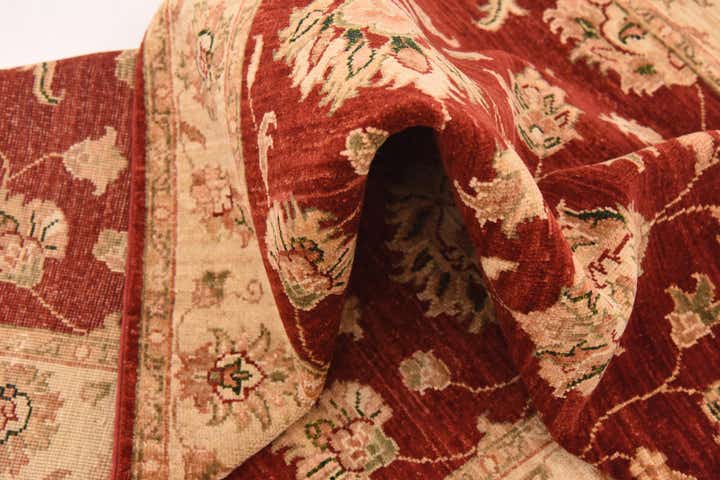 4' x 9' 8 Hand Knotted Peshawar Ziegler Runner Rug