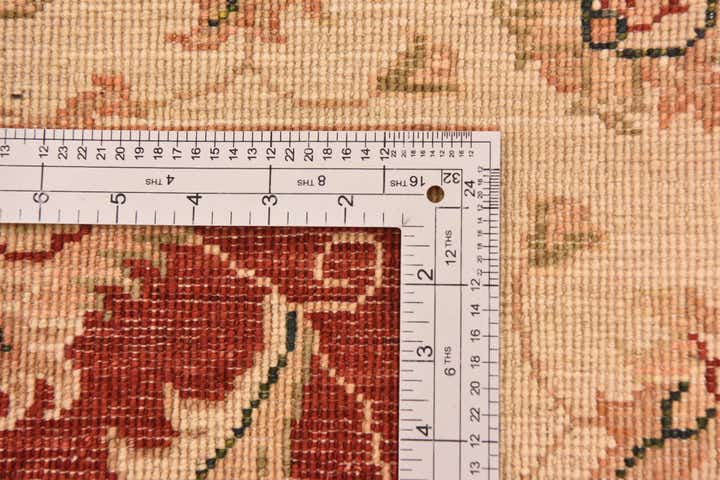 4' x 9' 8 Hand Knotted Peshawar Ziegler Runner Rug