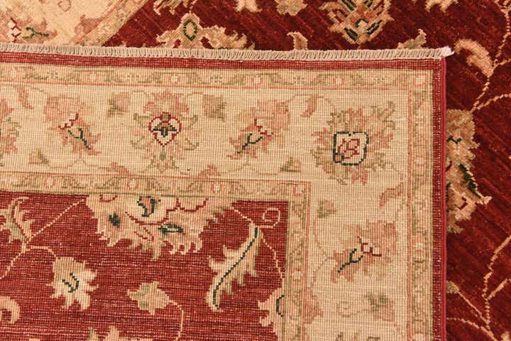 4' x 9' 8 Hand Knotted Peshawar Ziegler Runner Rug
