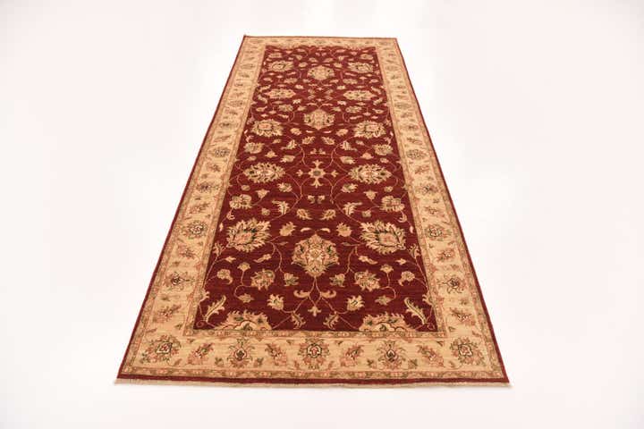 4' x 9' 8 Hand Knotted Peshawar Ziegler Runner Rug