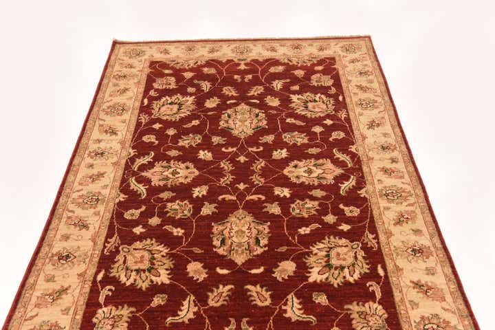 4' x 9' 8 Hand Knotted Peshawar Ziegler Runner Rug
