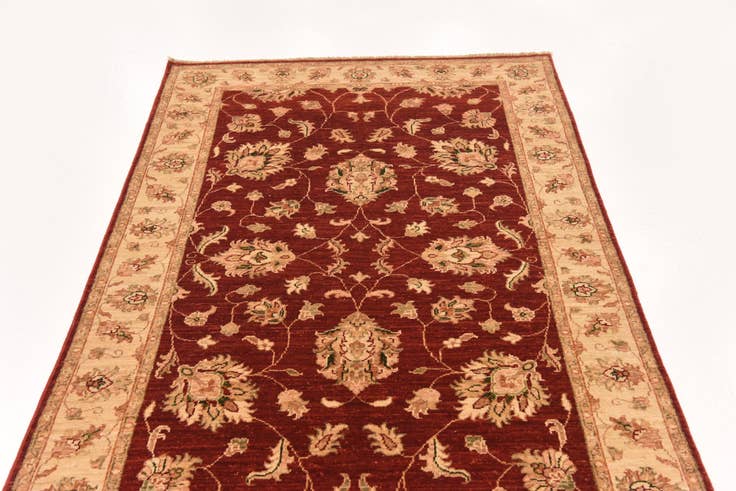 Detail image of 4' x 9' 8 Hand Knotted Peshawar Ziegler Runner Rug