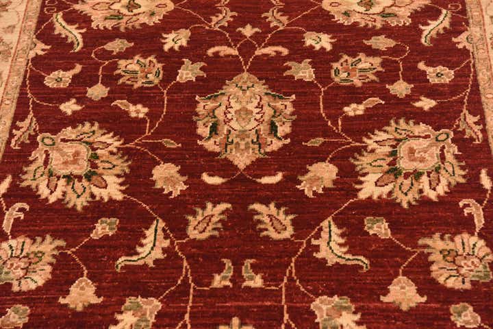 4' x 9' 8 Hand Knotted Peshawar Ziegler Runner Rug