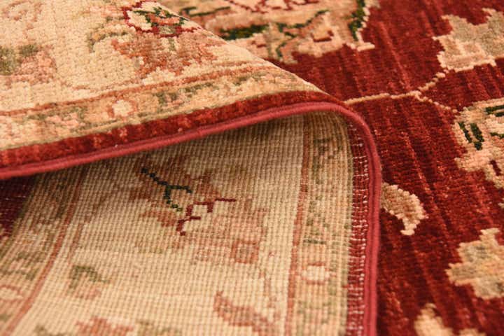 4' x 9' 8 Hand Knotted Peshawar Ziegler Runner Rug
