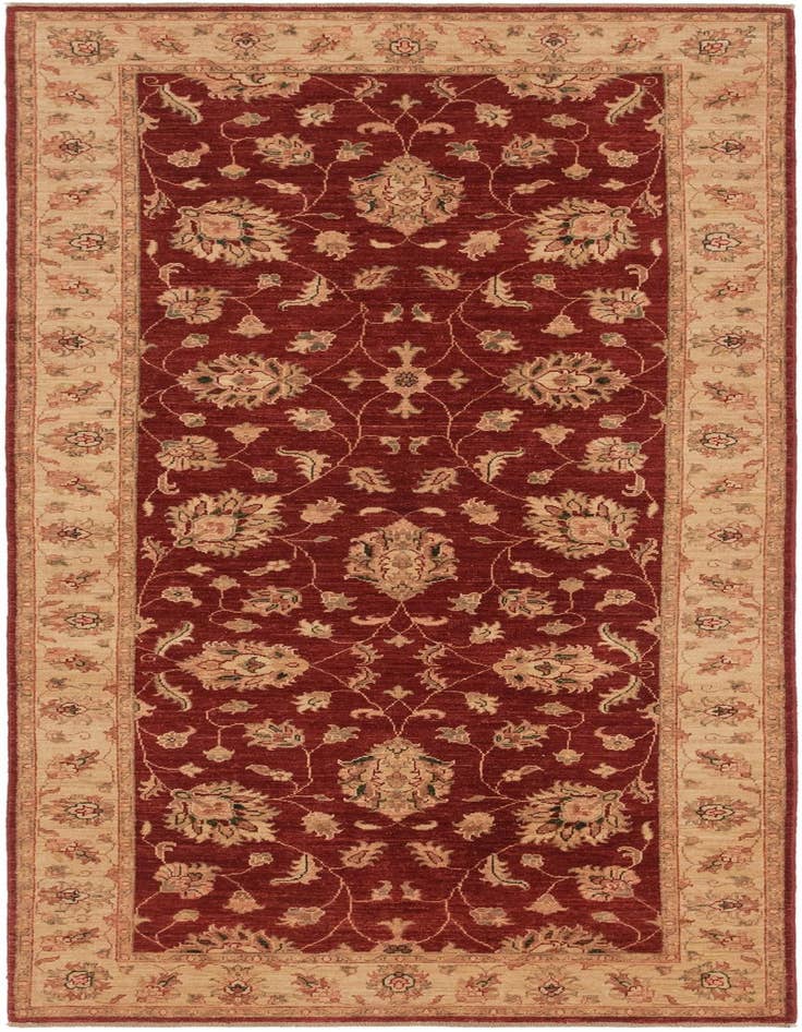 Detail image of 4' x 9' 8 Hand Knotted Peshawar Ziegler Runner Rug