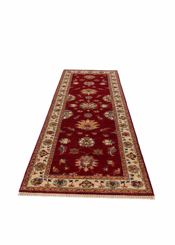 2' 8 x 8' 4 Hand Knotted Peshawar Ziegler Runner Rug