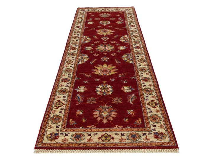 2' 8 x 8' 4 Hand Knotted Peshawar Ziegler Runner Rug