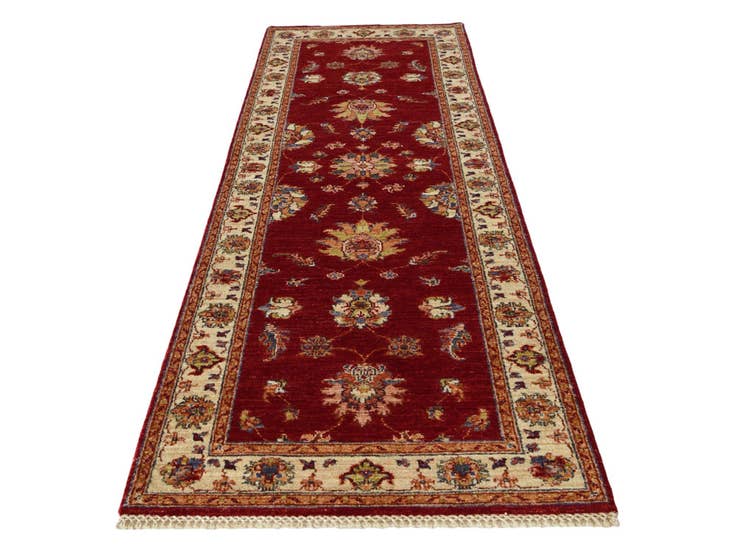 Detail image of 2' 8 x 8' 4 Hand Knotted Peshawar Ziegler Runner Rug