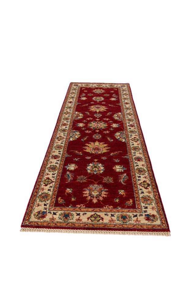 Detail image of 2' 8 x 8' 4 Hand Knotted Peshawar Ziegler Runner Rug