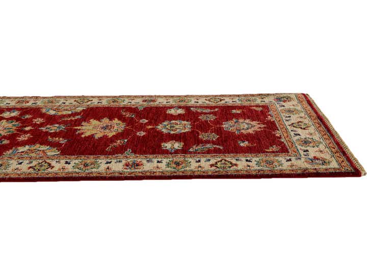 2' 8 x 8' 4 Hand Knotted Peshawar Ziegler Runner Rug