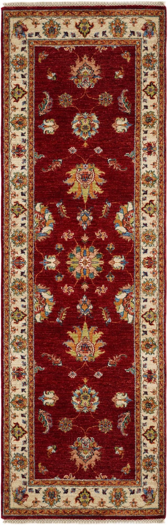 2' 8 x 8' 4 Hand Knotted Peshawar Ziegler Runner Rug