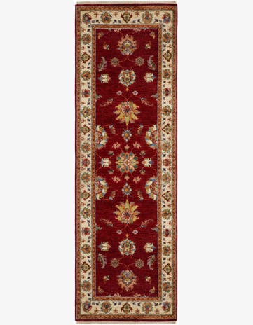 2' 8 x 8' 4 Hand Knotted Peshawar Ziegler Runner Rug