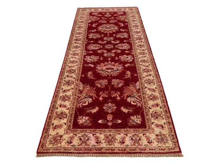 Detail image of 2' 9 x 8' 6 Hand Knotted Peshawar Ziegler Runner Rug
