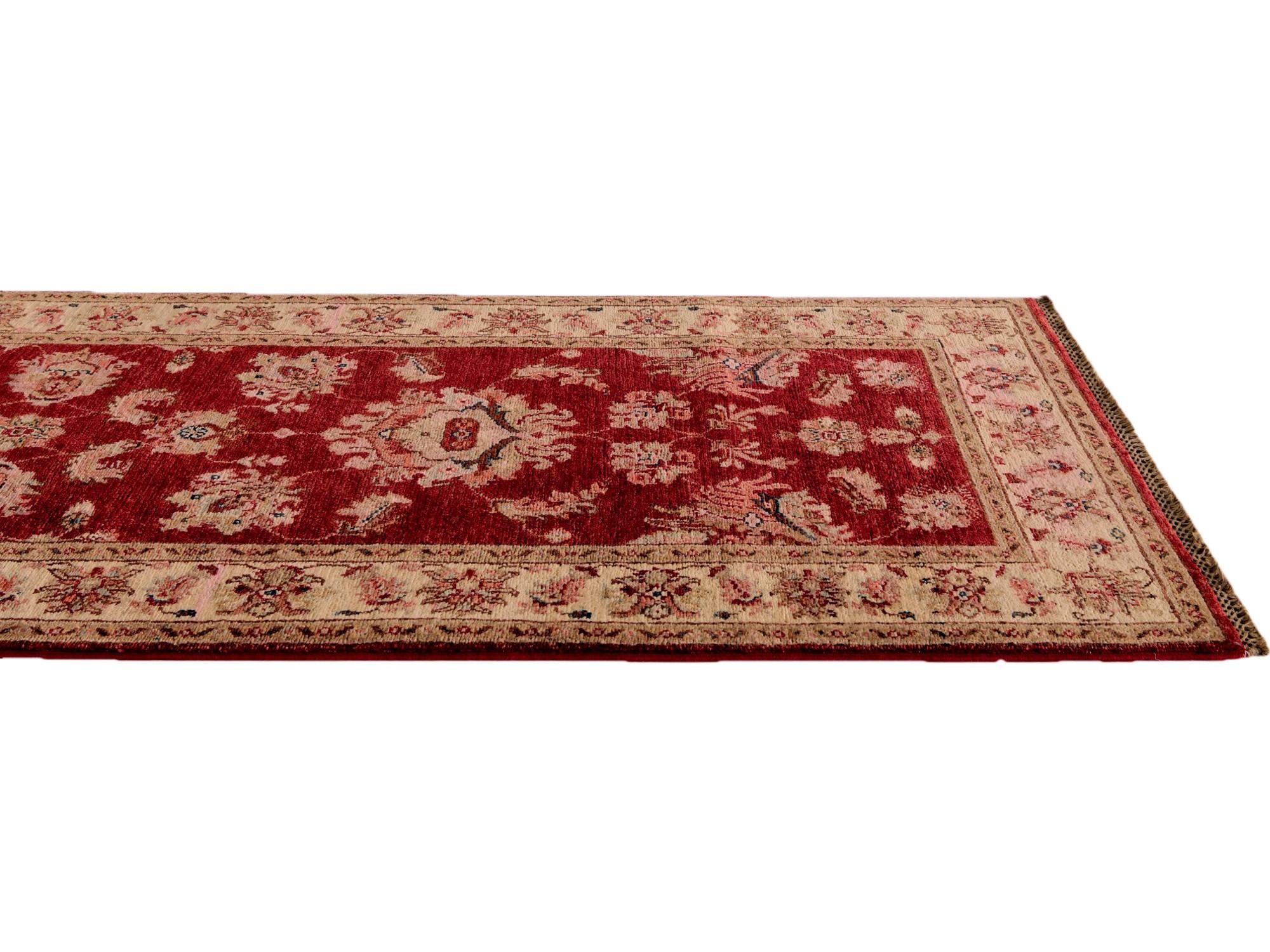 2' 9 x 8' 6 Hand Knotted Peshawar Ziegler Runner Rug